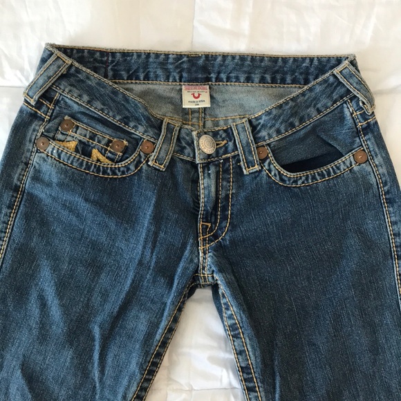 True Religion Medium Blue Denim Bootcut Jeans sz28 - Picture 3 of 5